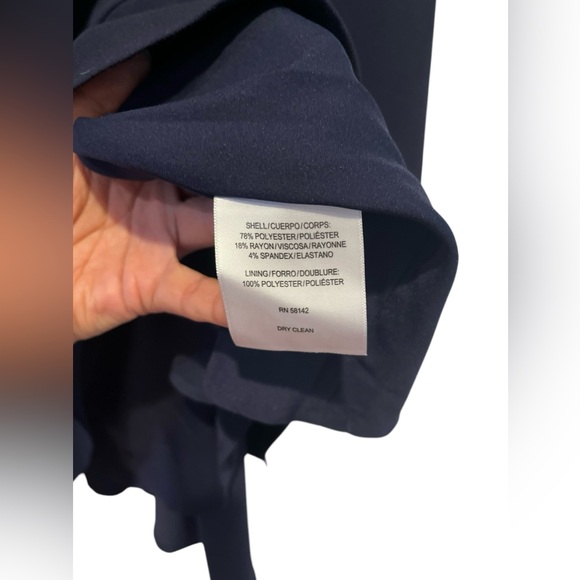 GAL MEETS GLAM NWOT Navy Blue Celeste Dress Size 6 Long Sleeve Fit & Flare Chic - Picture 10 of 14